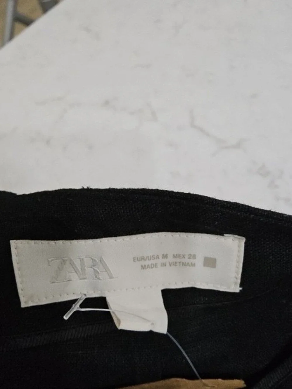 Zara Black High-Waist Tailored Shorts